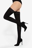 Thigh high stay-ups, openwork lace